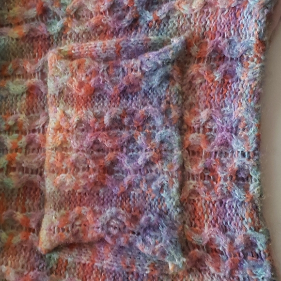 Free People Hooded Striped Sweater  Size XS Wool Blend Lined Kangaroo Pocket - Picture 6 of 9